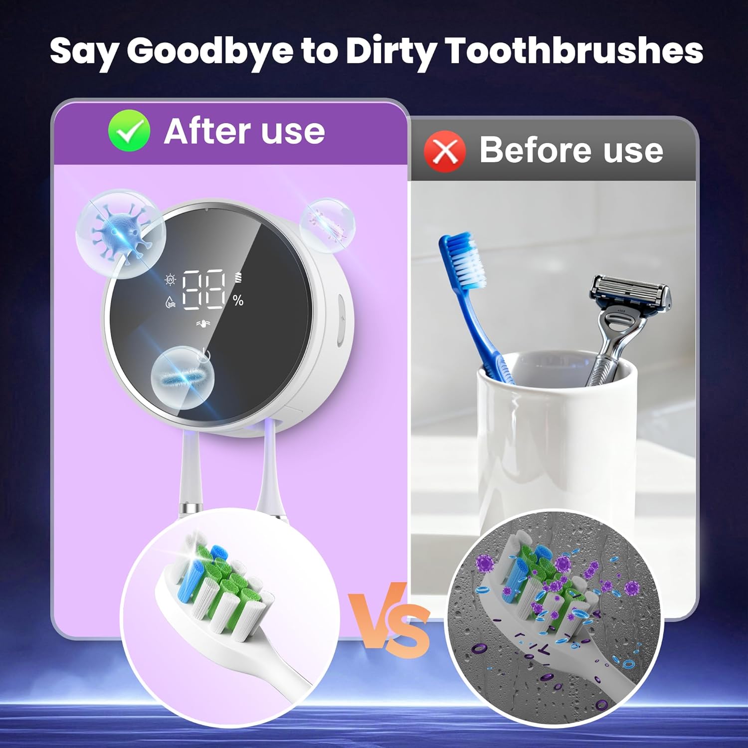 UV Smart Toothbrush Sanitizer